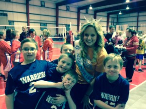 Warriors with Miss Nebraska